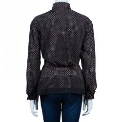 Pre Owned Azzedine Alaia Black Peplum Shirt M