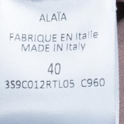 Pre Owned Azzedine Alaia Black Peplum Shirt M