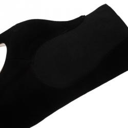 Alaia Black Suede Chamois Platform Ankle Boots Size 38