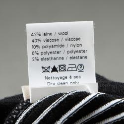 Pre Owned Alaia Black Knit Accordion Pleat Detail Fit and Flare Sleeveless Dress M