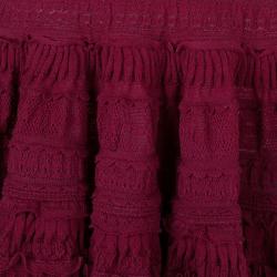 Pre Owned Azzedine Alaia Red Knit Skater Dress M