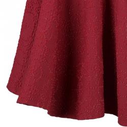 Azzedine Alaia Red Textured Skater Skirt M