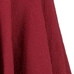 Azzedine Alaia Red Textured Skater Skirt M