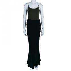 Pre Owned Azzedine Alaia Black Assymmetric Maxi Skirt M