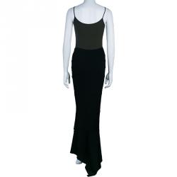 Pre Owned Azzedine Alaia Black Assymmetric Maxi Skirt M