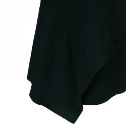 Pre Owned Azzedine Alaia Black Assymmetric Maxi Skirt M