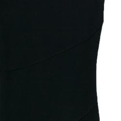 Pre Owned Azzedine Alaia Black Assymmetric Maxi Skirt M