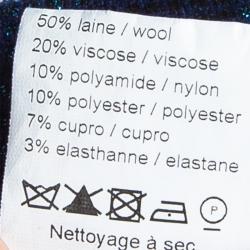 Pre Owned Alaia Navy Fit and Flare Dress M