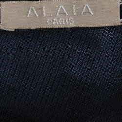 Alaia Black Flare Maxi Skirt M