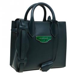 Balenciaga Dark Green Leather Mini All Afternoon Tote