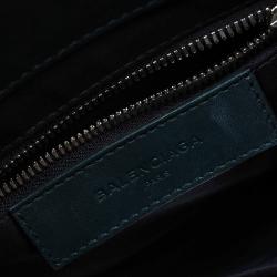 Balenciaga Dark Green Leather Mini All Afternoon Tote