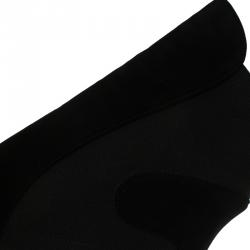 Pre Owned Alaia Black Suede Chamois Platform Ankle Boots Size 39