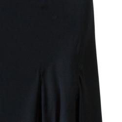 Pre Owned Alberta Ferretti Black Embellished Evening Gown L