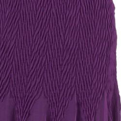 Pre Owned Alberta Ferretti Purple Embellished Chiffon Maxi Dress M