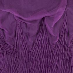 Pre Owned Alberta Ferretti Purple Embellished Chiffon Maxi Dress M