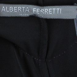 Pre Owned Alberta Ferretti Purple Embellished Chiffon Maxi Dress M