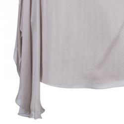 Alberta Ferretti Nude One Shoulder Top M