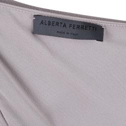 Alberta Ferretti Nude One Shoulder Top M