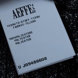 Pre Owned Alberta Ferretti Black Metallic Ribbed Top S