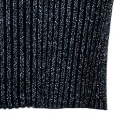 Alberta Ferretti Black Metallic Ribbed Skirt S