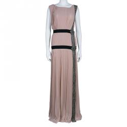 Alberta Ferretti Blush Pink Embellished Gown M