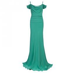 Alberta Ferretti Sage Green Silk Gown L