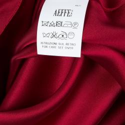 Alberta Ferretti Red Chiffon Tiered Stone Embellished Gown M