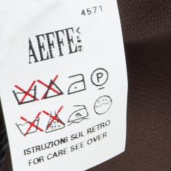 Pre Owned Alberta Ferretti Brown Knit Smocking Detail Sleeveless Gown M