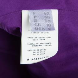 Alberta Feretti Purple Pleated Silk Sleeveless Gown M