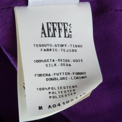 Alberta Feretti Purple Pleated Silk Sleeveless Gown M