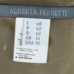 Pre Owned Alberta Ferretti Embellished Sleeveless Cocktail Dress L