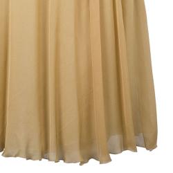 Pre Owned Alberta Ferretti Beige Gathered Dress M