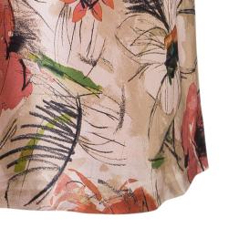 Pre Owned Alberta Ferretti Floral Print Silk Sleeveless Dress M