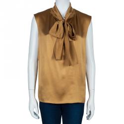 Pre Owned Alberta Ferretti Medallion Neck Tie Top L