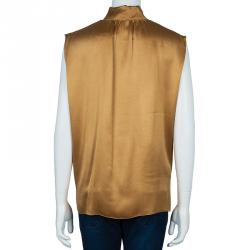 Pre Owned Alberta Ferretti Medallion Neck Tie Top L