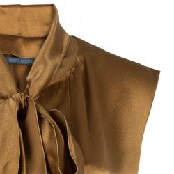 Pre Owned Alberta Ferretti Medallion Neck Tie Top L