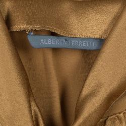 Pre Owned Alberta Ferretti Medallion Neck Tie Top L