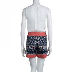 Alberta Ferretti Multicolor Printed Cotton Shorts M