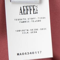 Pre Owned Alberta Ferretti Pink Silk Embellished Neck Detail Belted Sleeveless Dress S