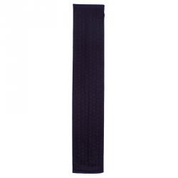 Pre Owned Alexander McQueen Black Jacquard Skull Stole