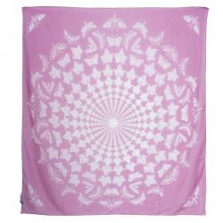 Pre Owned Alexander McQueen Pink Ivy Leaf Square Scarf