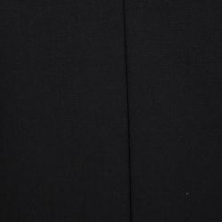 Pre Owned Alexander McQueen Black Wool Tux Line Dress S