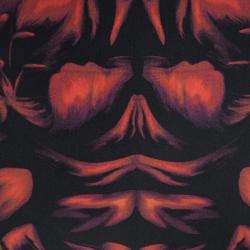 Pre Owned Alexander McQueen Black Knit Tulip Printed Leggings XS