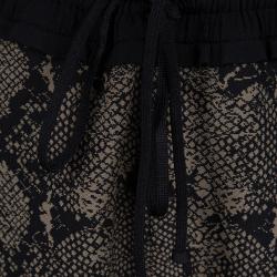 Pre Owned Alexander McQueen Snake Skin Pattern Jacquard Knit Jogger Pants S