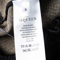 Pre Owned Alexander McQueen Snake Skin Pattern Jacquard Knit Jogger Pants S