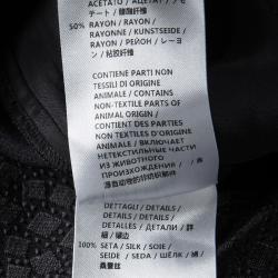 Pre Owned Alexander McQueen Back Leaf Crepe Jacquard Panel Detail High Waist Trousers S