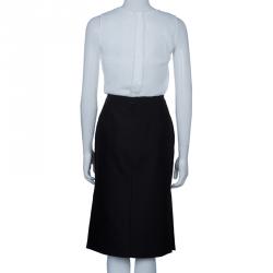 Pre Owned Alexander McQueen Black Wool and Silk Skirt L