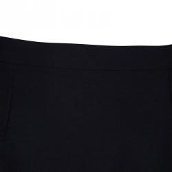 Pre Owned Alexander McQueen Black Wool and Silk Skirt L