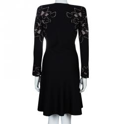 Pre Owned Alexander McQueen Black Knit Long Sleeve Dress M