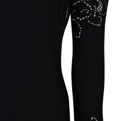 Pre Owned Alexander McQueen Black Knit Long Sleeve Dress M